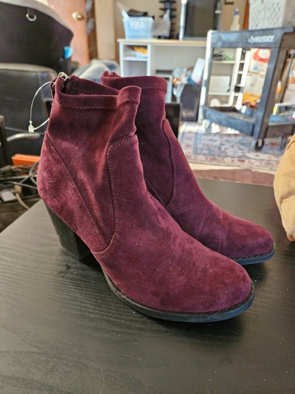 Vintage Red Merlot Dolce Vita 8 Ankle Rear Zipper Ankle Boots - Size 7.5